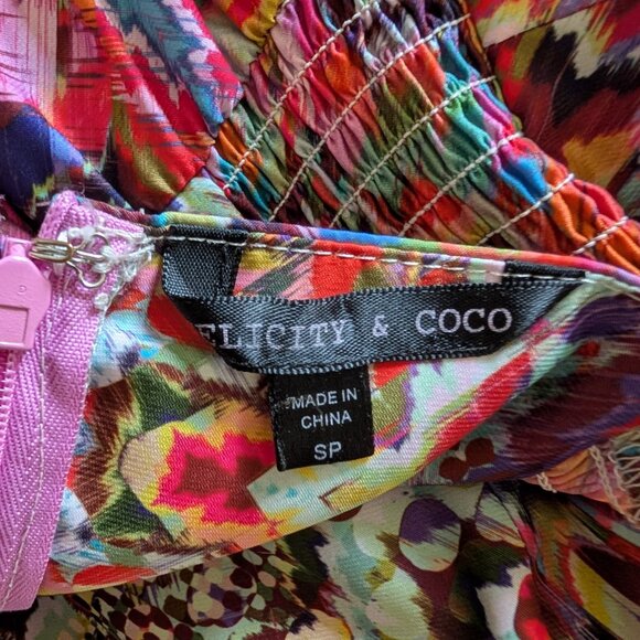Felicity & Coco Colorful Maxi Dress, Size SP - Picture 5 of 5